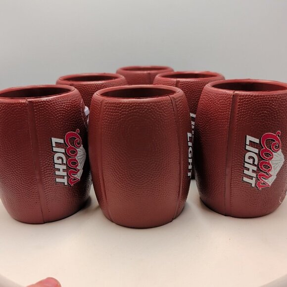 COORS LIGHT NFL Football Foam Rubber Beer KOOZEE CANADIAN PROMO X6 Cozy Man Cave - Picture 2 of 4